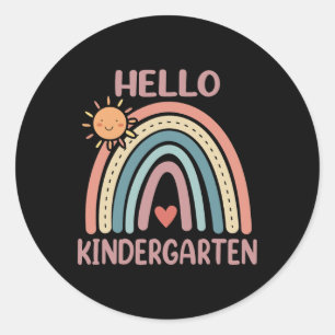 Adesivo Boho Rainbow Heart For Teachers Women Hello Kinder