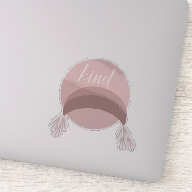 Adesivo Boho Rainbow Macrame Pink (Detalhe)