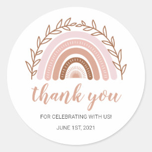 Adesivo Boho Rainbow Stickers, Aniversário   Chás