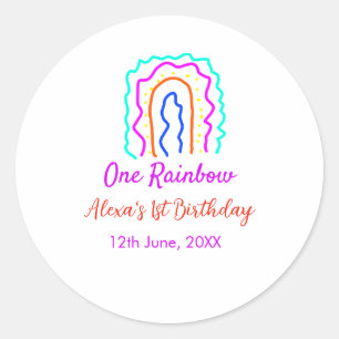 Adesivo Boho Rainbow, um aniversário de crianças brilhante