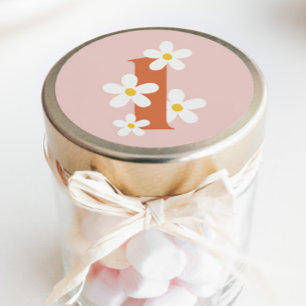 Adesivo Boho Retro Daisy 1rua Groovy Aniversário