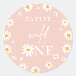 Adesivo Boho Retro Daisy, Partido primeiro aniversario Sel