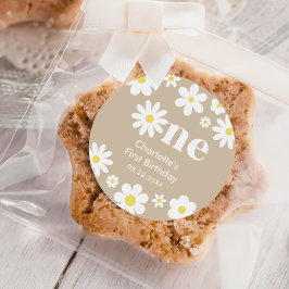 Adesivo Boho Retro Daisy primeiro aniversario