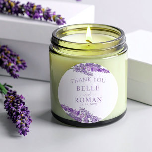 Adesivo Boho Roxo Lavanda Aquarela Favor Casamento