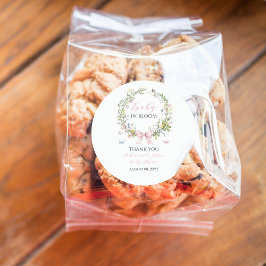 Adesivo Boho Rustic Baby in Bloom Pink Arco Chá de fraldas