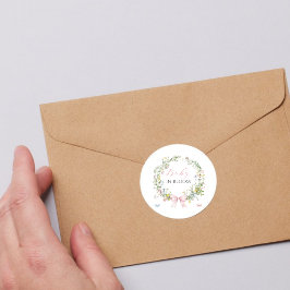 Adesivo Boho Rustic Baby in Bloom Pink Arco Chá de fraldas