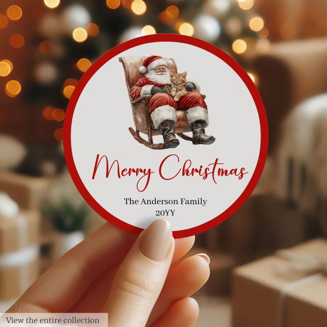 Adesivo Boho Santa Claus Christmas Sticker Label Set (Boho Santa Claus Christmas Sticker Label Set)