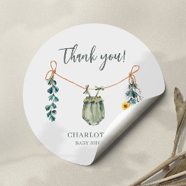 Adesivo Boho Sexo Chá de fraldas Neutro Obrigado Sticker