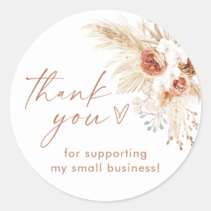 Adesivo Boho Small Business Obrigado Sticker