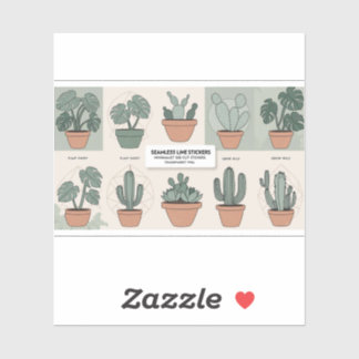 Adesivo Boho Sticker Botânico Definido - 12 Planta Minimal
