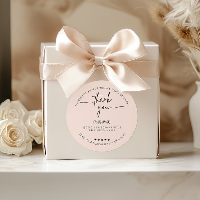Adesivo Boho Sticker Personalizado Obrigado Rotulagem (Custom Boho Sticker Thank You Label Packaging)