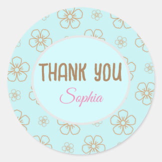 Adesivo Boho Sticker Thank you floral | Aufkleber custom