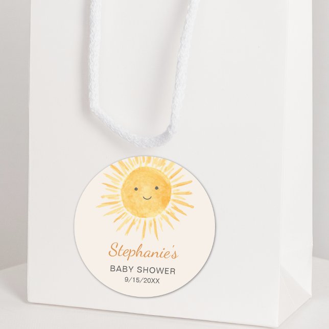 Adesivo Boho Sun Chá de fraldas Neutro por Gênero (Criador carregado)