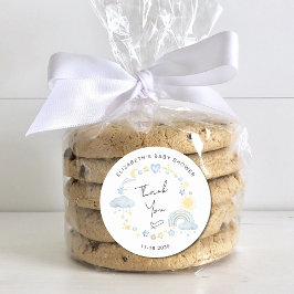 Adesivo Boho Sun Rainbow Baby Boy Chá Obrigado