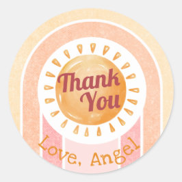 Adesivo Boho Sun Rainbow Girls Primeiro Aniversário