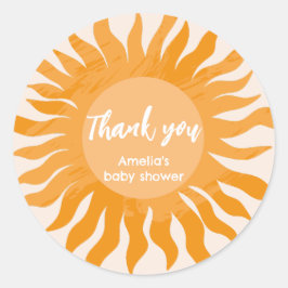 Adesivo Boho sunsher Chá de fraldas por favor obrigado
