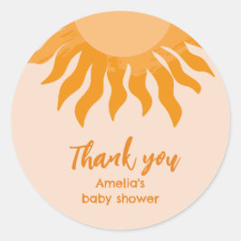 Adesivo Boho sunsher Chá de fraldas por favor obrigado