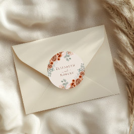 Adesivo Boho Terracota Floral Grama das Pampas Casamento