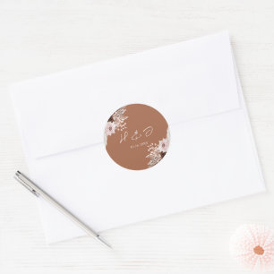 Adesivo Boho Terracotta Invitation Envelope Seal