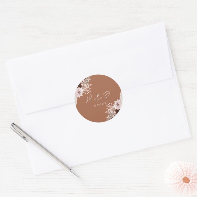 Adesivo Boho Terracotta Invitation Envelope Seal (Envelope)