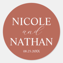 Adesivo Boho Terracotta Rust Earth Casamento