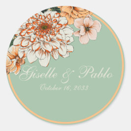 Adesivo Boho Terracotta Sage Queda Casamento Floral