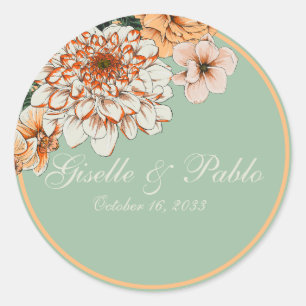 Adesivo Boho Terracotta Sage Queda Casamento Floral