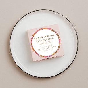 Adesivo Boho Terroso Floral Chá de Noiva Personalizado Obr