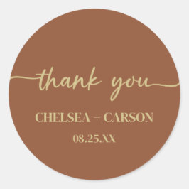 Adesivo Boho Trendy Script Weding Obrigado Stickers