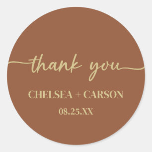 Adesivo Boho Trendy Script Weding Obrigado Stickers