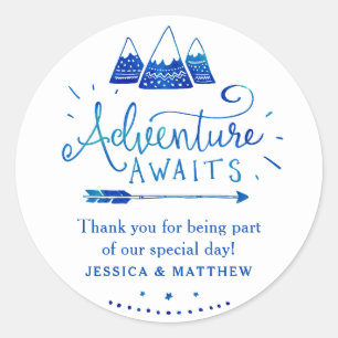 Adesivo Boho Tribal Blue Adventure Chá de fraldas Sticker