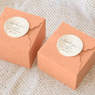 Adesivo Boho verão pampas gramíneas aquarela Obrigado quer