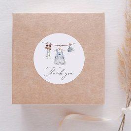 Adesivo Boho Watercolor Baby Clothes Boy Chá de fraldas