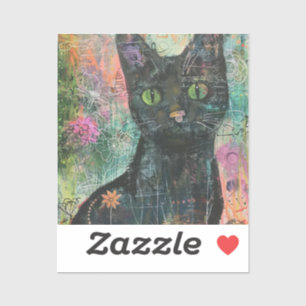 Adesivo Boho Watercolor Cats - Terna Feline Art (5)