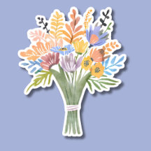 Boho Watercolor Flower Buquê