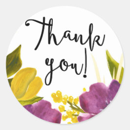 Adesivo Boho Watercolor Flowers | Obrigado Sticker