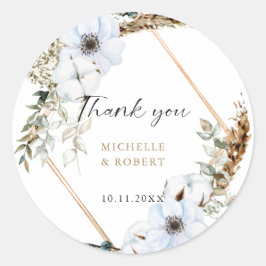 Adesivo Boho Wedding Frame Floral Casamento outono Elegant