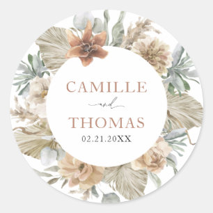 Adesivo Boho Wedding Terracotta Envelope Selo