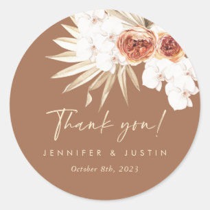Adesivo Boho Weding Obrigado Stickers
