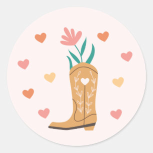 Adesivo Boho Western Boot & Hearts Sticker