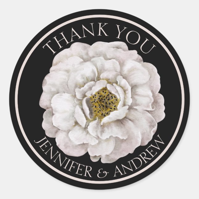 Adesivo Boho White Floral & Black Wedor (Frente)