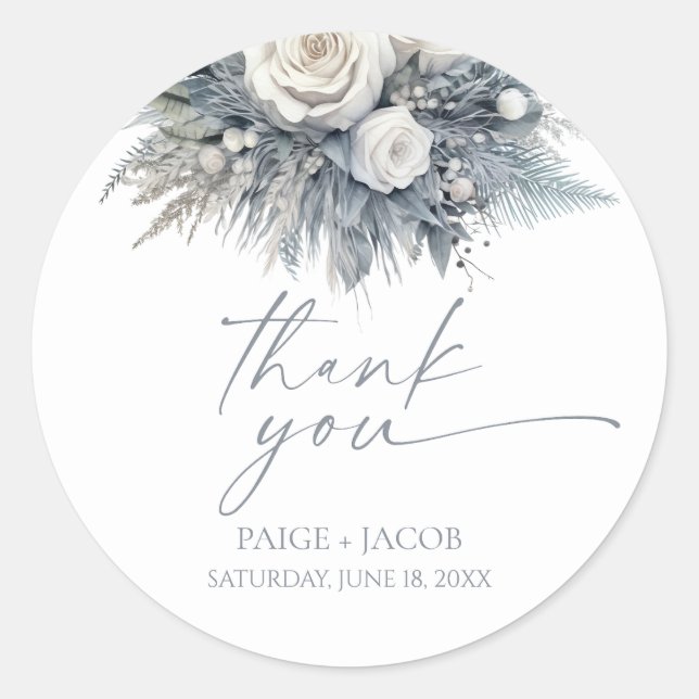 Adesivo Boho White Rose Floral Flower Garden Casamento (Frente)