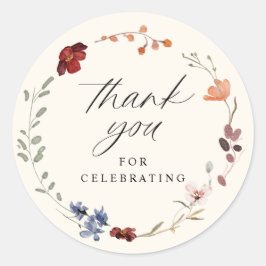 Adesivo Boho Wildflower Chá de fraldas