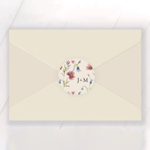 Adesivo Boho Wildflower Classic Round Sticker