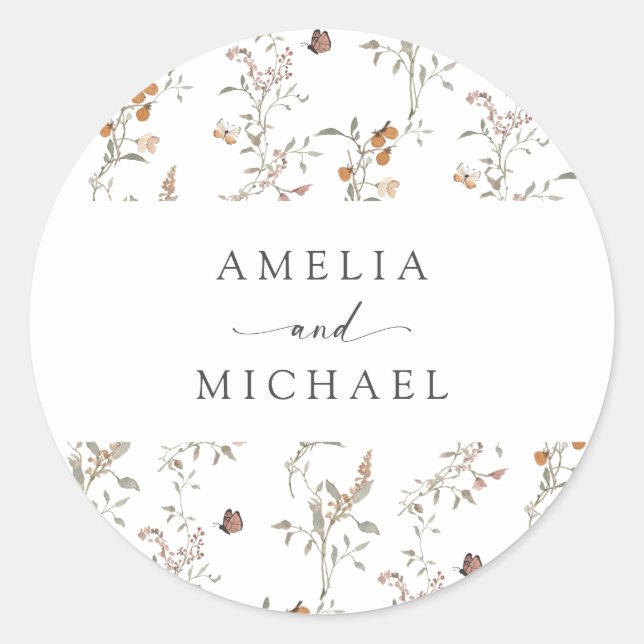 Adesivo Boho Wildflower Envelope Seal (Frente)