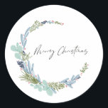 Adesivo Boho Wreath Felry Christmas Modern Design<br><div class="desc">Boho Wreath Felry Christmas Modern Design</div>