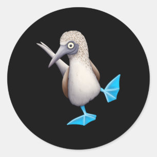 Adesivo Boi de Pé Azul-Azul-Pássaro Dançante do rico