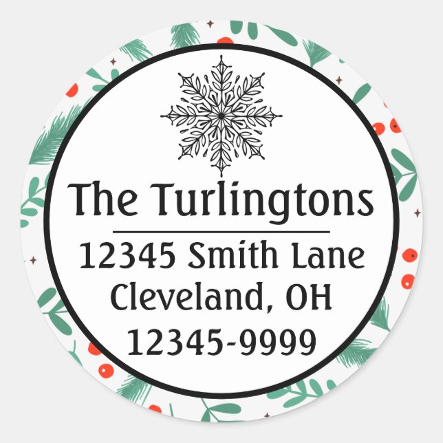 Adesivo Boias de Natal Evergreen e Holly Berries (Frente)