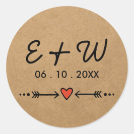 Adesivo Boias Rosa e Setas Iniciais Russas De Casamento