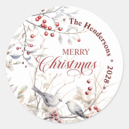 Adesivo Boias Vermelhas de inverno Feliz Natal